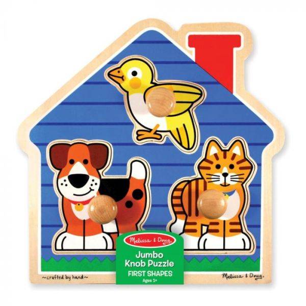 Melissa & Doug fa puzzle fogantyúval – Kis kedvencek