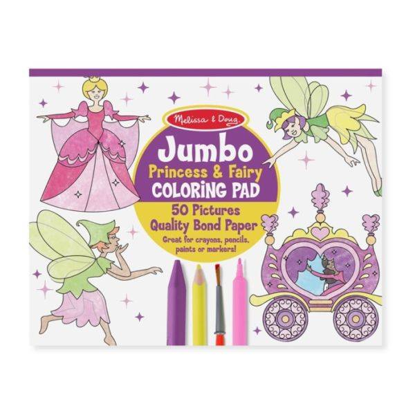 Melissa & Doug Jumbo színező – Hercegnők és tündérek