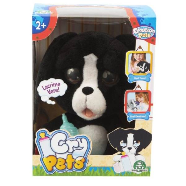 Cry Pets Pityergő kiskutya plüss - fekete