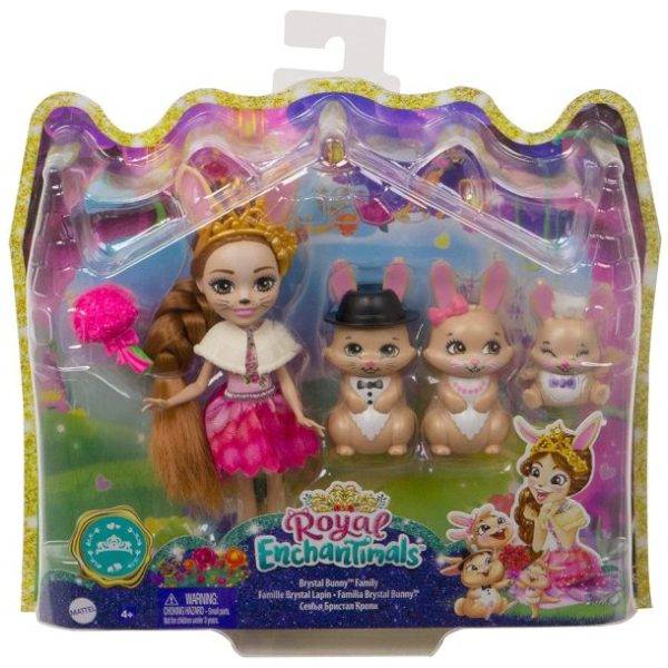 Enchantimals Royal: Brystal nyuszi baba és családja