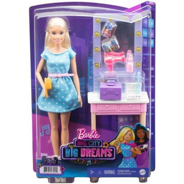 Barbie baba tükrös sminkasztal játékszett