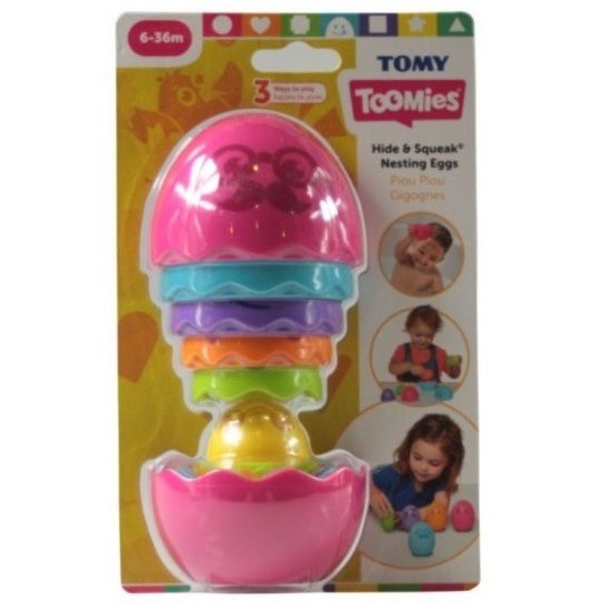 Tomy Toomies babajáték - Kukucska tojáskák – pink
