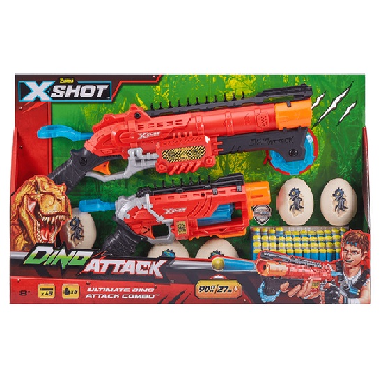 X-Shot Dino Attack Combo Pack 2 db-os szivacslövő fegyver szett