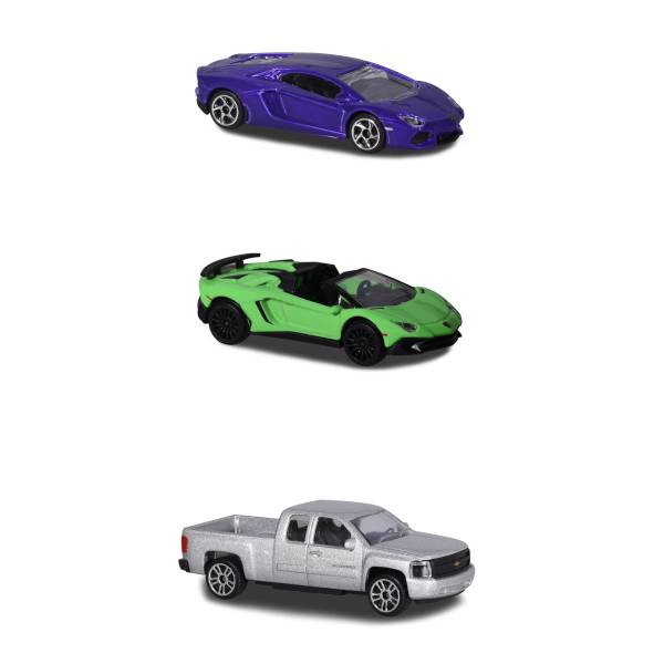 Majorette Street Cars kisautók 3 db-os szett – lila/ezüst/zöld jeep