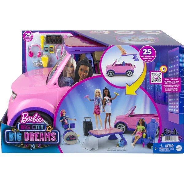 Barbie baba játékszett Big City Big Dreams - Guruló színpad