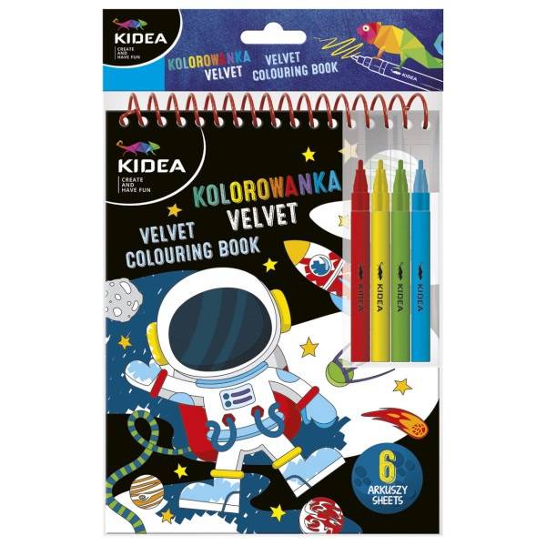 Kidea mágikus bársonyos színezőfüzet – űrhajós