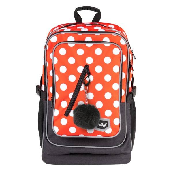 Baagl iskolatáska, hátizsák – Piros pöttyös