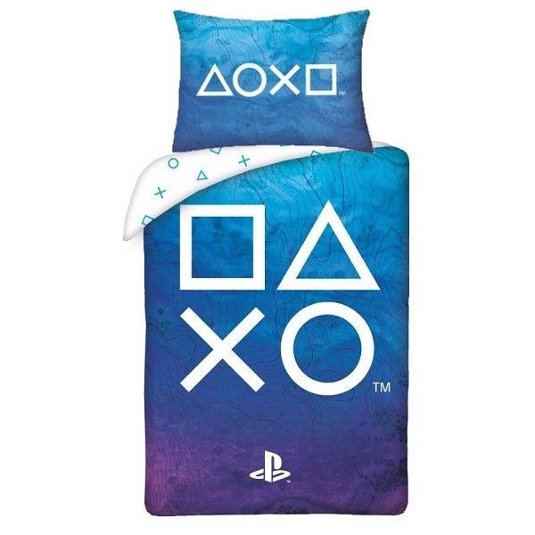 PlayStation ágyneműhuzat szett – XO – kék-lila