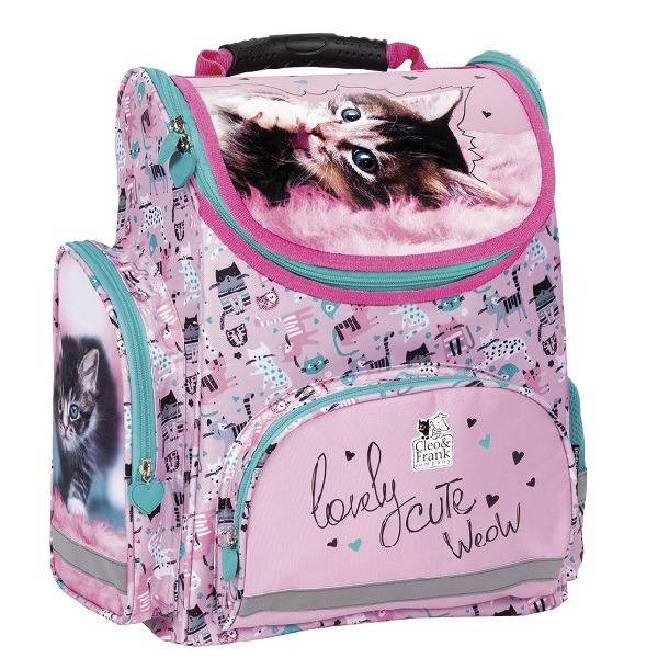 Cleo és Frank cicás ergonomikus iskolatáska – Cat MeoW