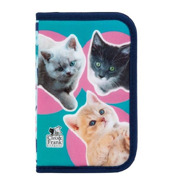 Cleo és Frank cicás kihajtható tolltartó – Little Cats