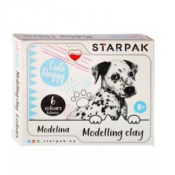 Starpak 6 darabos színes gyurmaszett – Dalmata kutyás