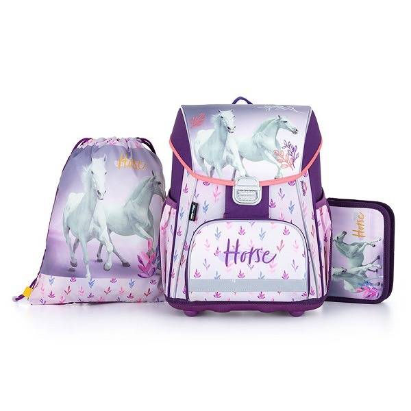 OXYBAG lovas iskolatáska szett – White horses
