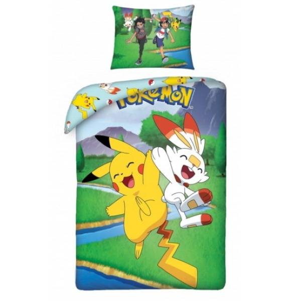 Pokémon ágyneműhuzat szett - Pikachu és Scorbunny         