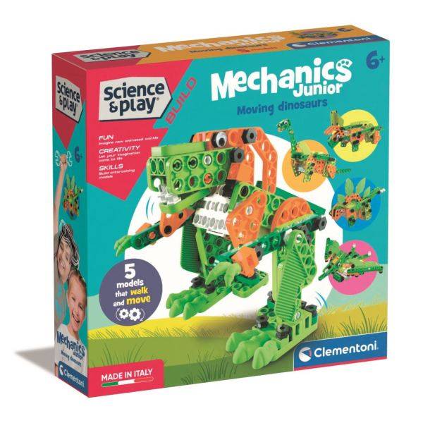 Clementoni Mechanikus Műhely Junior építőjáték – Dinoszauruszok