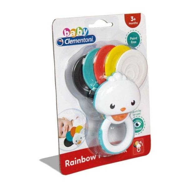 Clementoni Baby csörgő és rágóka – Szivárványos páva