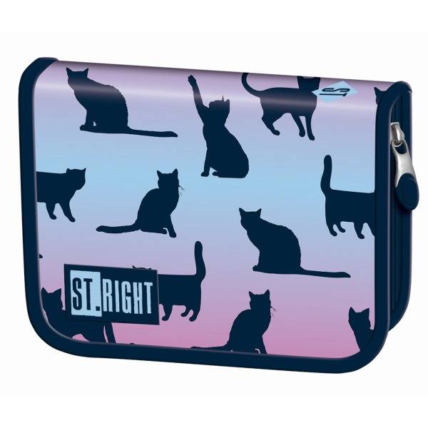 St. Right cicás kihajtható tolltartó – Night Cats