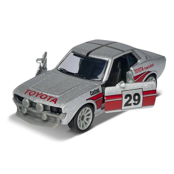 Majorette Vintage Deluxe kisautó fém dobozzal Toyota Celica piros