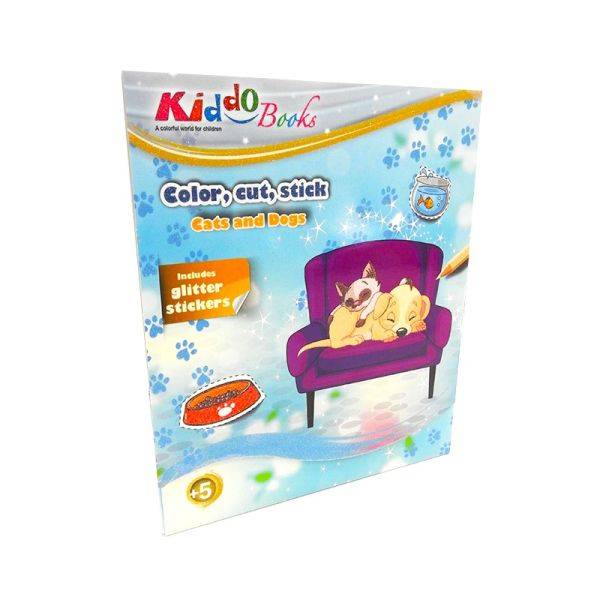 Cicák és kutyák foglalkoztató csillogó matricákkal – KIDDO