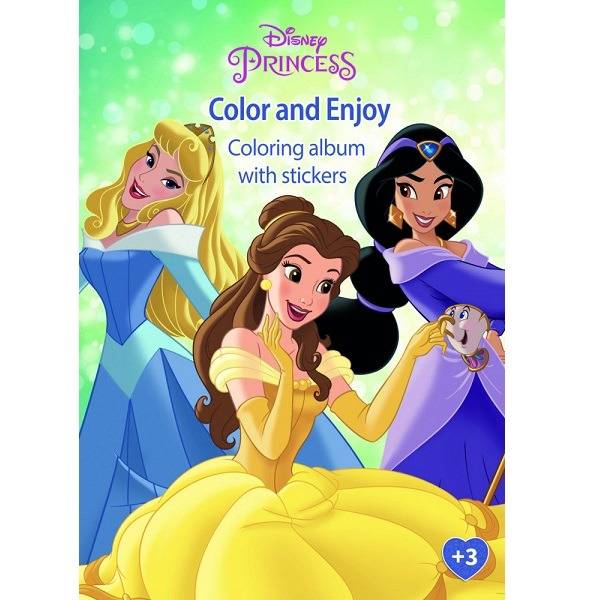 Disney Hercegnők matricás színező füzet - KIDDO
