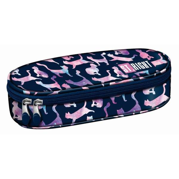 St. Right ovális cicás tolltartó – Cosmic Cats