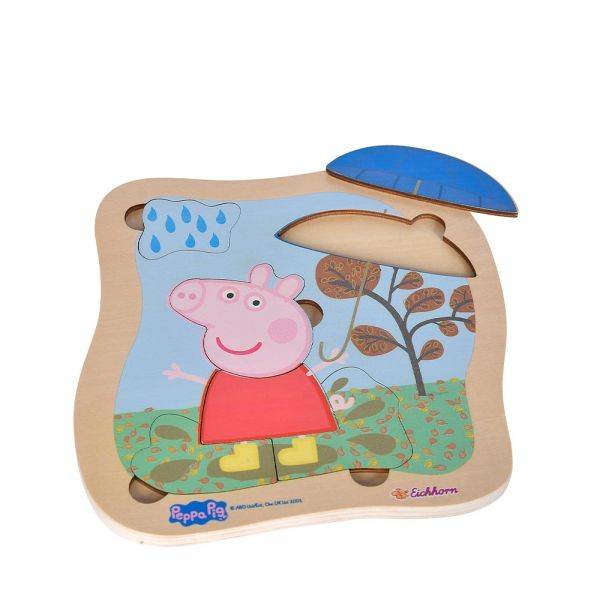 Eichhorn baby puzzle – Peppa malac esőben