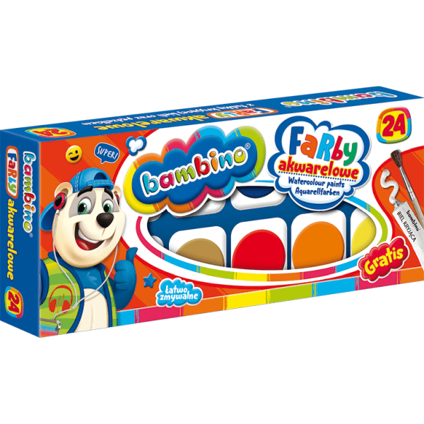 Bambino vízfesték 24 színű ajándék ecsettel
