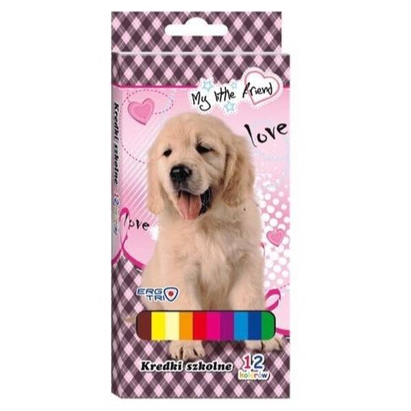 My Little Friend 12 db-os háromszög színes ceruza készlet – kutyás