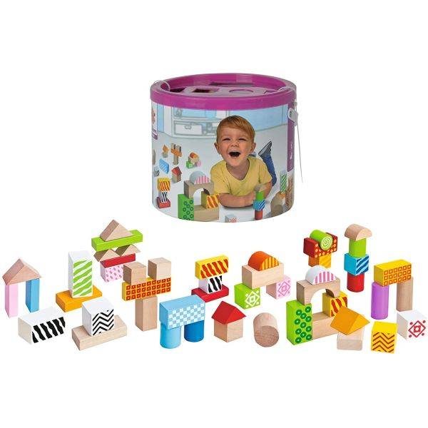 Eichhorn fa építőjáték vödörben – 50 darabos