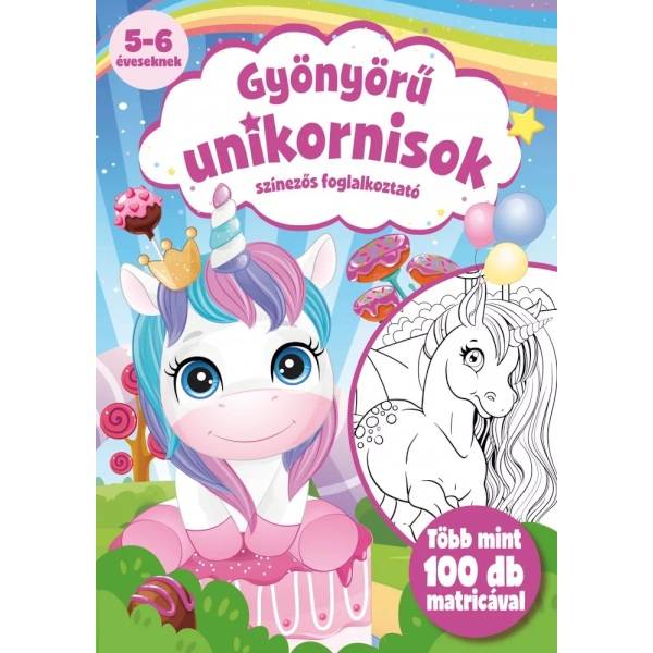 Gyönyörű unikornisok – Színezős foglalkoztató