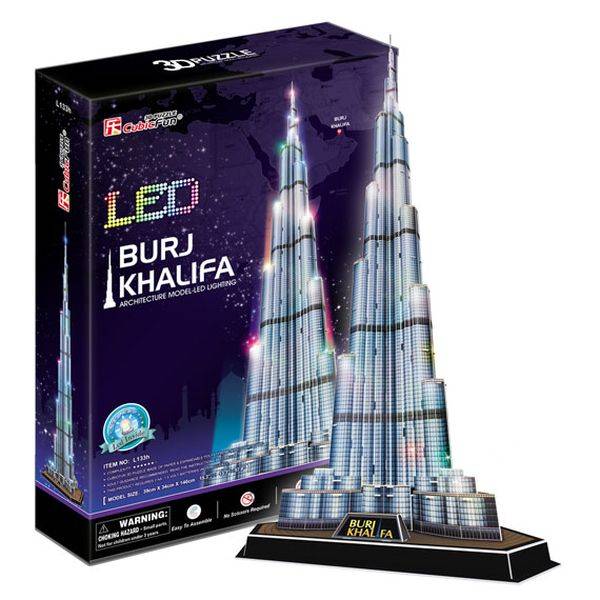 CubicFun 3D LED puzzle 136 db-os Burj Khalifa