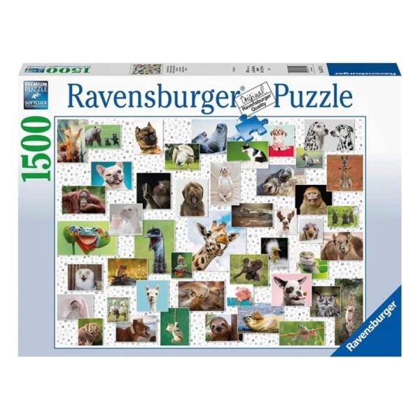 Ravensburger puzzle 1500 db-os – Vicces állatok kollázs
