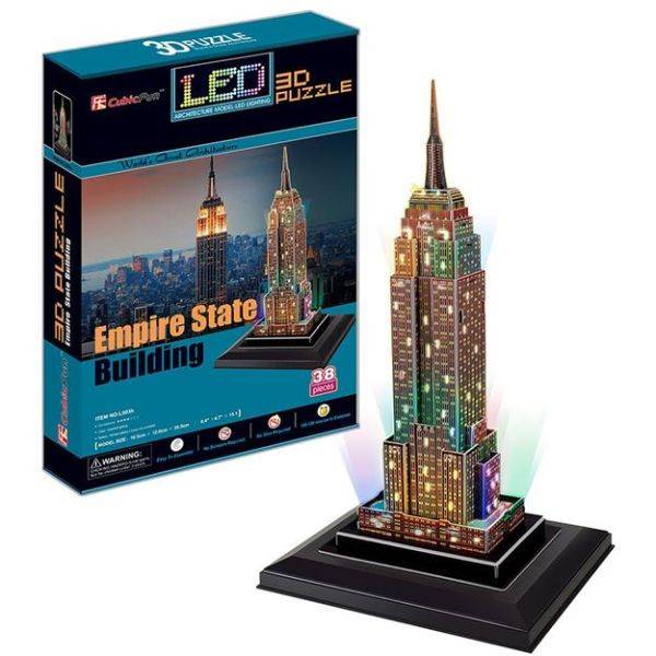 CubicFun 3D LED puzzle 82 db-os Empire State Building