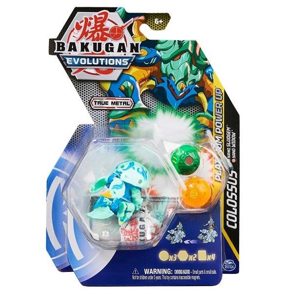 Bakugan Evolutions Platinum Power Up – Colossus zöld és narancssárga nano golyókkal