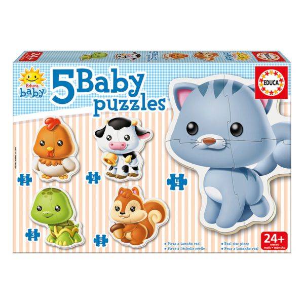 Educa 5in1 baby puzzle – Állatok – Cicás