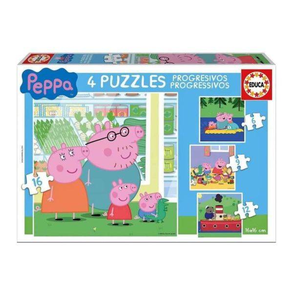 Peppa malac 4 az 1-ben puzzle – EDUCA