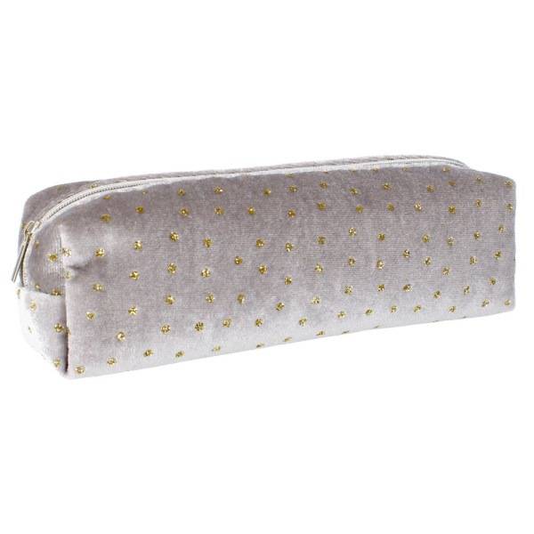 Starpak szögletes plüss tolltartó – Crystal Ezüst