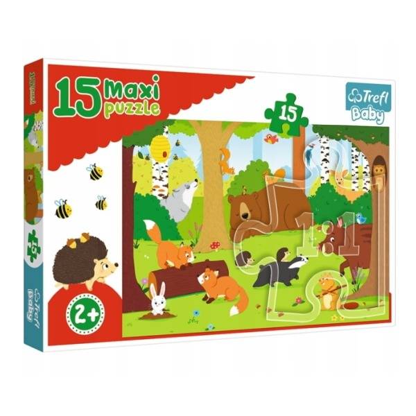Trefl Maxi puzzle 15 db-os - Állatok az erdőben