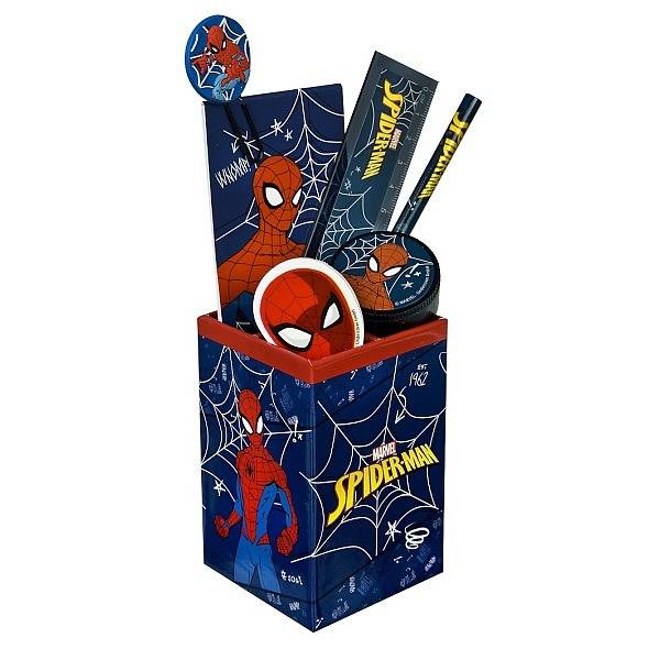 Spiderman asztali tolltartó írószerekkel