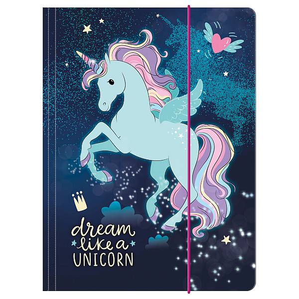 Unikornisos gumis mappa A4-es – Dream Unicorn