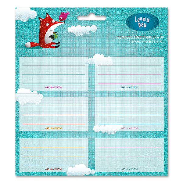 Ars Una füzetcímke 3×6 db-os – Lovely Day