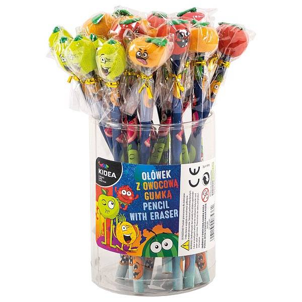 Kidea grafitceruza gyümölcsös ceruzadísszel – többféle