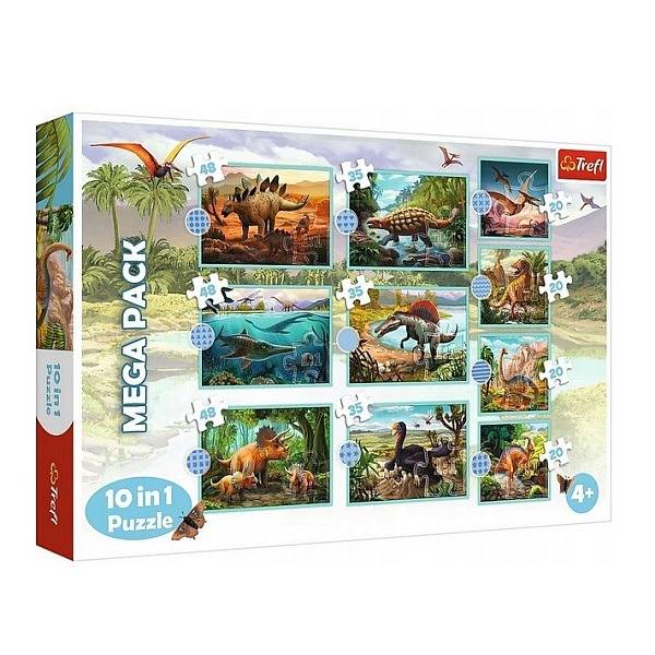 Dínós puzzle 10 az 1-ben – Trefl Mega Pack