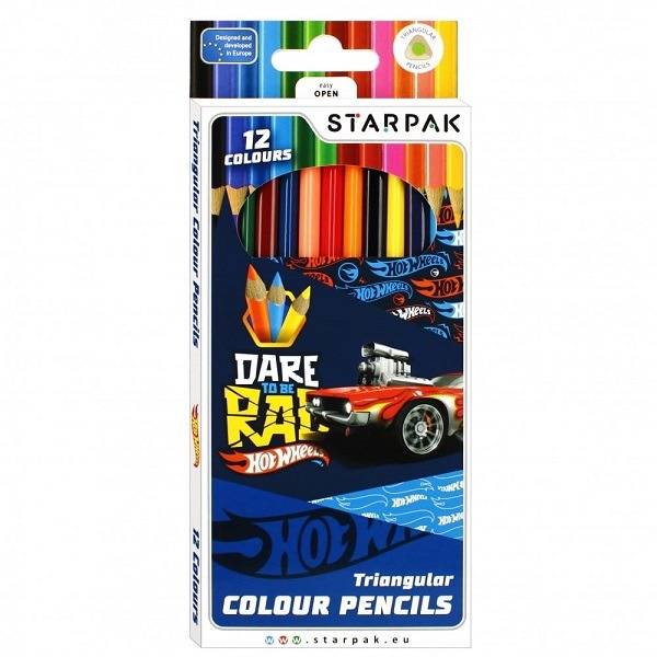 Starpak Hot Wheels színes ceruza készlet 12 db-os   