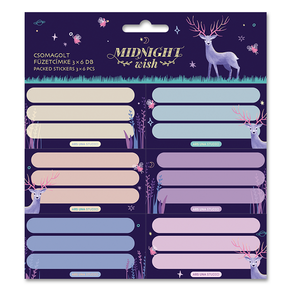 Ars Una füzetcímke 3×6 db-os – Midnight Wish