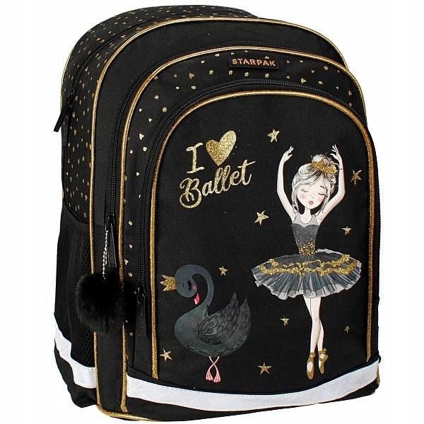 Starpak balerinás ergonomikus iskolatáska, hátizsák – Black