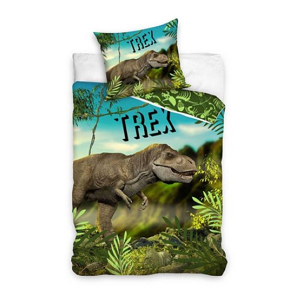 Dinoszauruszos ágyneműhuzat szett 140 x 200 cm – T-Rex