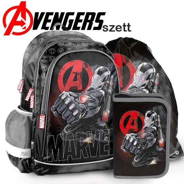 Avengers iskolatáska, hátizsák SZETT – WAR MASHINE