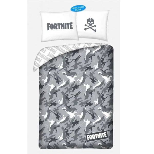 Fortnite ágyneműhuzat szett – Szürke sziluettek