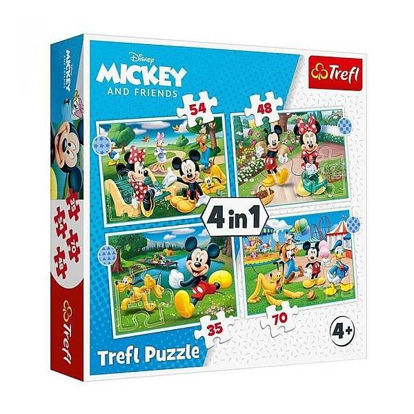 Mickey egér puzzle 4 az 1-ben Trefl – Nice day