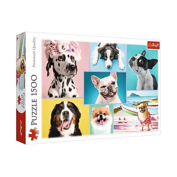 Trefl Prémium 1500 db-os kutyás puzzle – Édes kutyusok